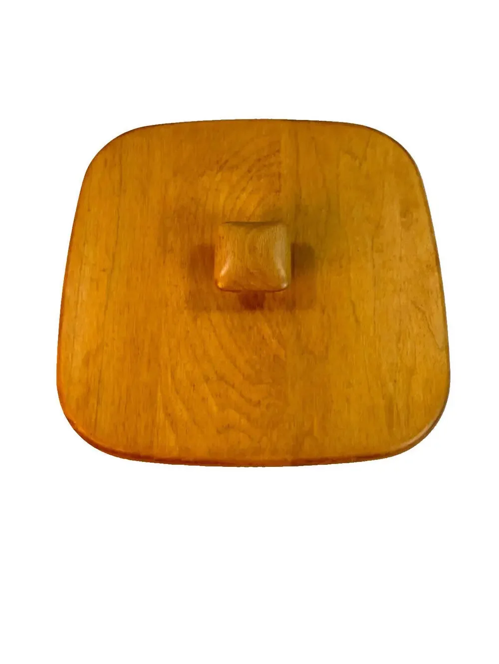 Longaberger Woodcrafts Wood Lid w/Squared Knob 7.75